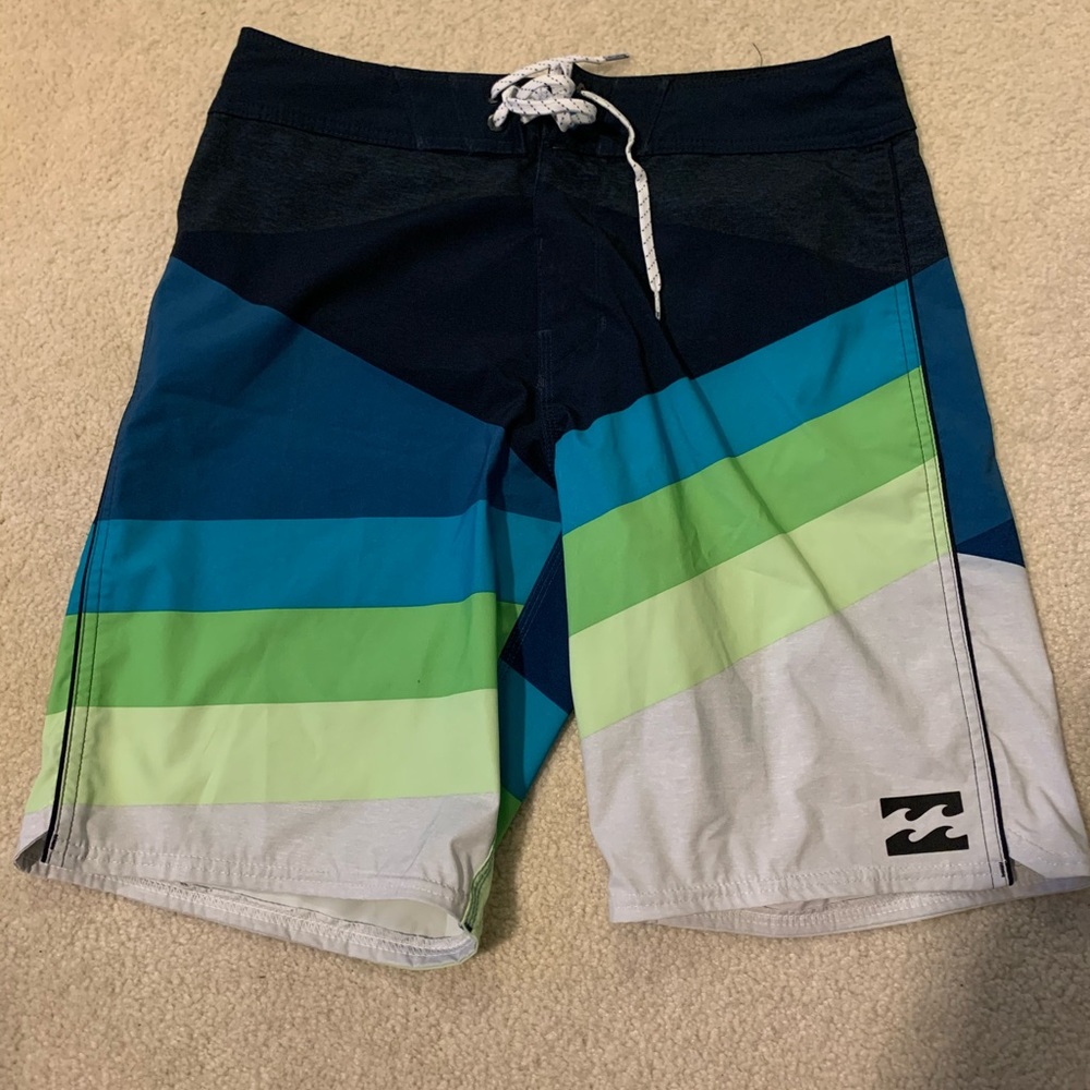Billabong blue stripped bathing suit